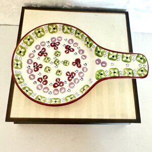 Signature Housewares Gypsy Stoneware Spoon Rest Ceramic Multicolor